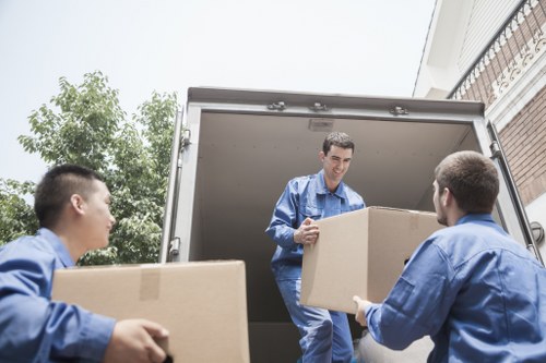 Elephant and Castle relocation team preparing a move