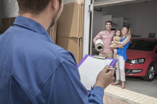 Office packing and equipment handling for a business move