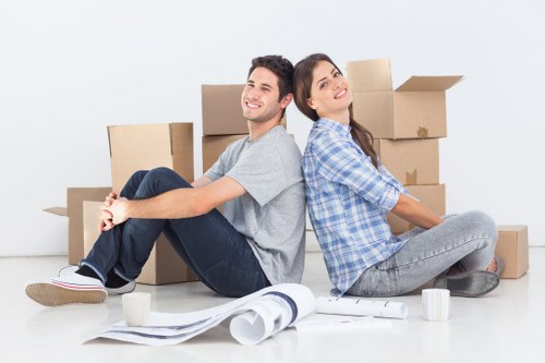 Removal van and moving boxes in Elephant and Castle