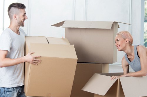 Packing and preparing items for a man with van move
