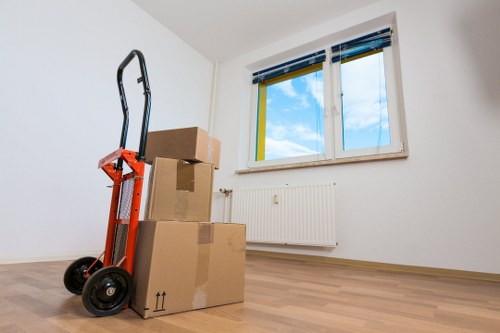Loading furniture into a truck for a South London relocation